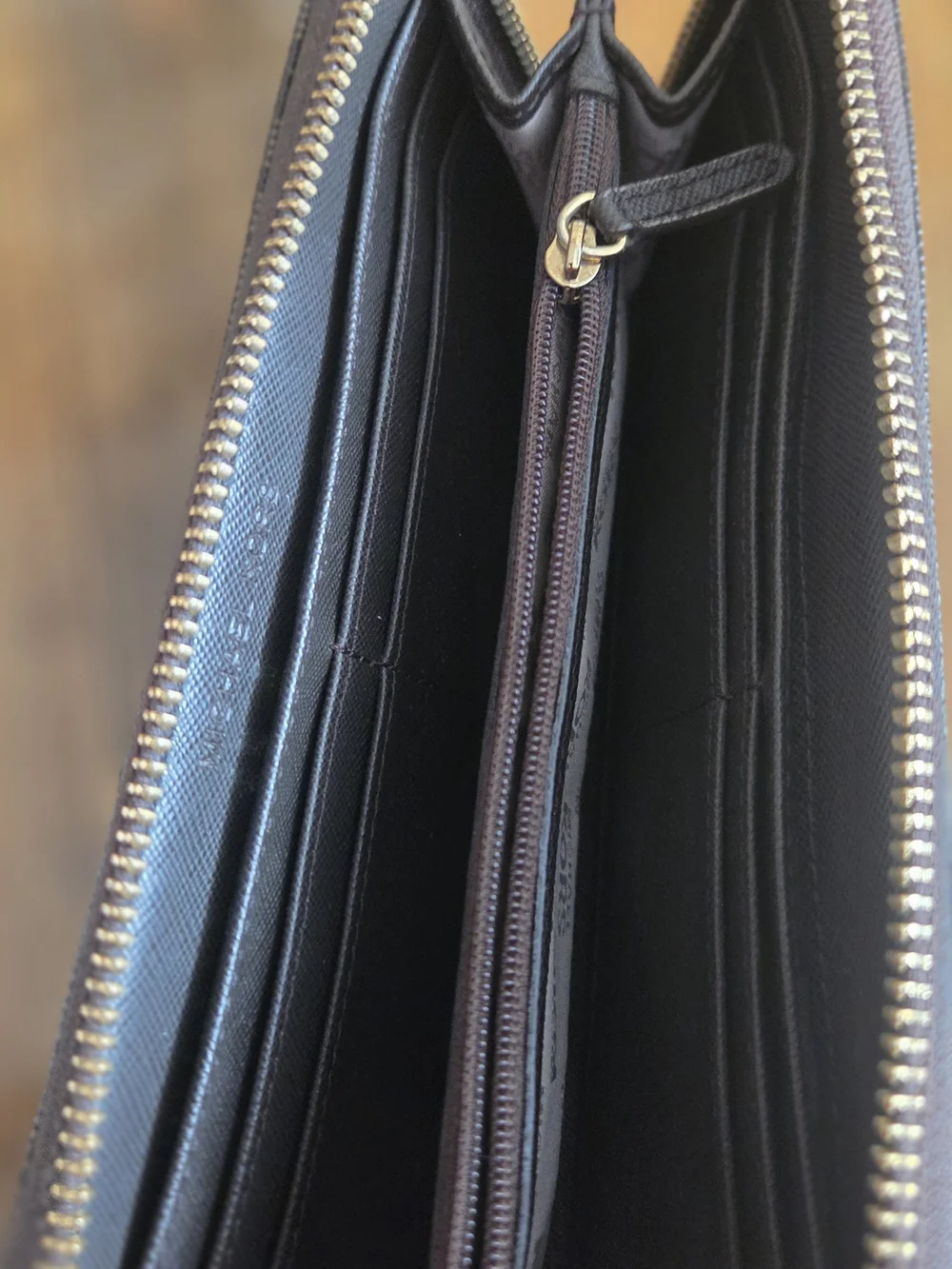 Michael Kors Brown Signature Zip-Around Wallet